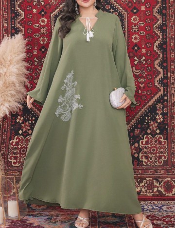 Rochie lunga SHEIN CURVE, verde