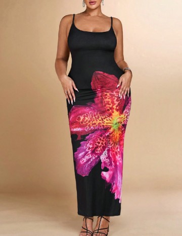 Rochie lunga SHEIN CURVE, negru