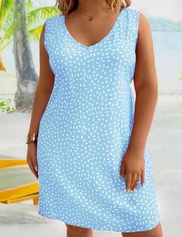 Rochie scurta SHEIN CURVE, albastru