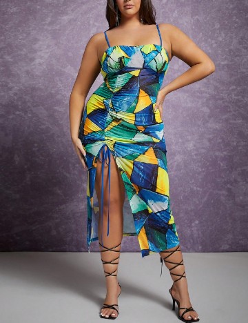 Rochie medie SHEIN CURVE, mix culori