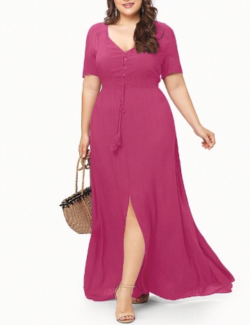 Rochie lunga SHEIN CURVE, roz