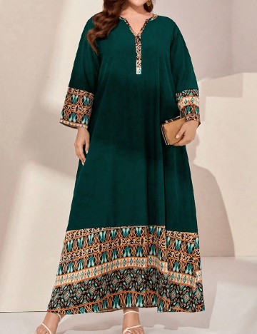 Rochie lunga SHEIN CURVE, verde