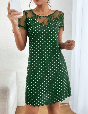 Rochie scurta SHEIN, verde