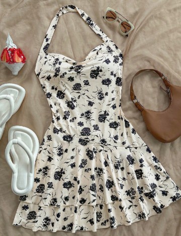 Rochie scurta SHEIN, ecru