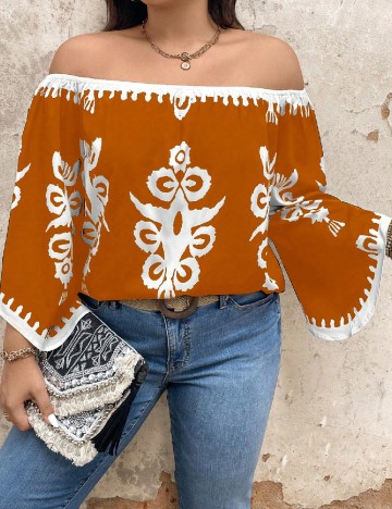 Bluza SHEIN CURVE, portocaliu