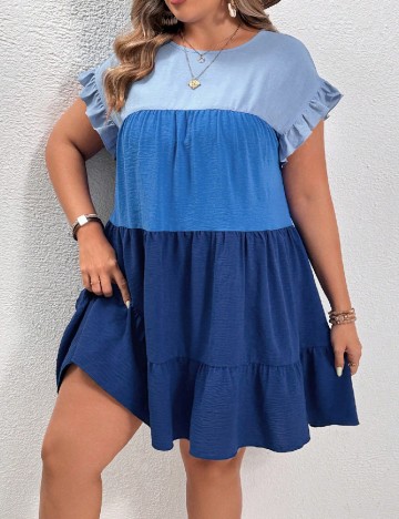 Rochie scurta SHEIN CURVE, albastru