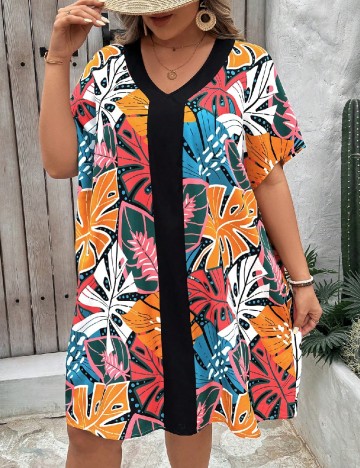 Rochie scurta SHEIN CURVE, mix culori