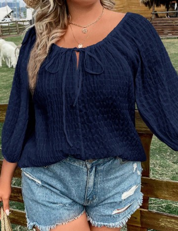 Bluza SHEIN CURVE, albastru