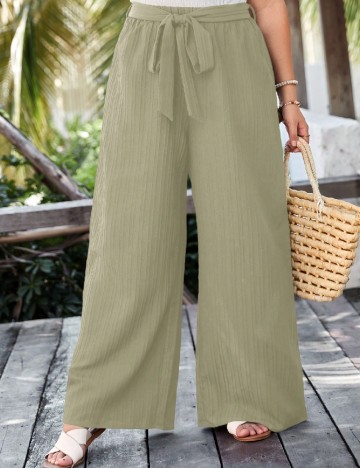 Pantaloni SHEIN CURVE, verde