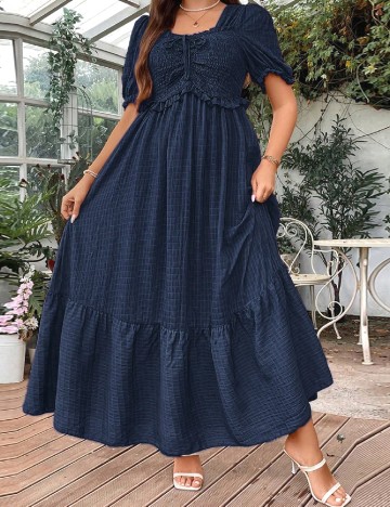 Rochie lunga SHEIN CURVE, bleumarin