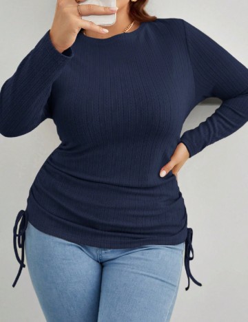 Bluza SHEIN CURVE, albastru