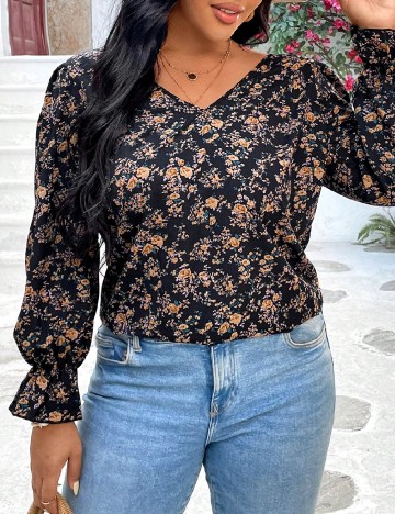 Bluza SHEIN CURVE, floral print