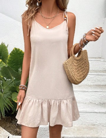 Rochie scurta SHEIN, crem
