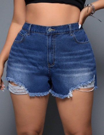 Pantaloni scurti SHEIN CURVE, albastru