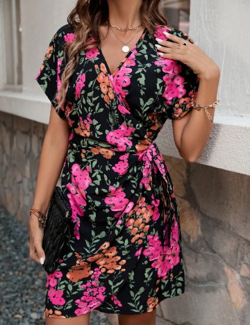 Rochie scurta SHEIN, floral print