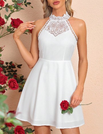 Rochie scurta SHEIN, alb