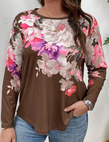 Bluza SHEIN CURVE, maro