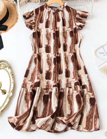 Rochie scurta SHEIN, maro