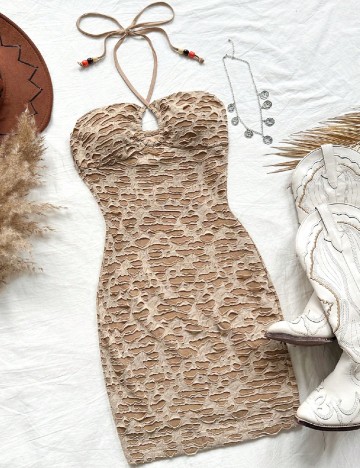 Rochie scurta SHEIN, maro