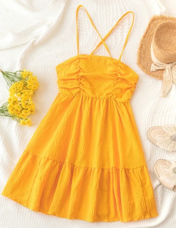 Rochie scurta SHEIN, galben