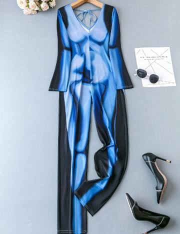 Salopeta SHEIN CURVE, albastru