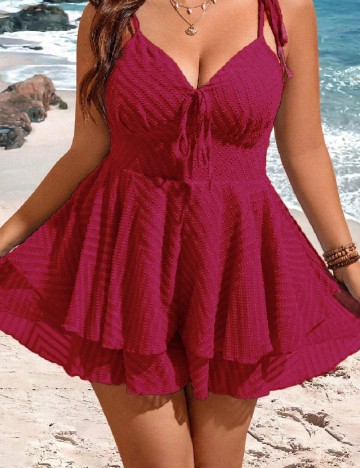 Salopeta SHEIN CURVE, grena