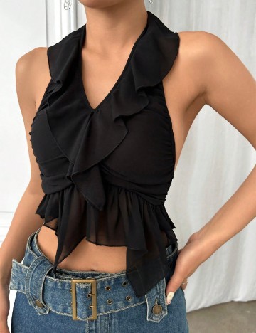 Top SHEIN, negru