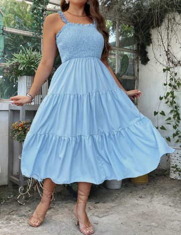 Rochie medie SHEIN CURVE, albastru