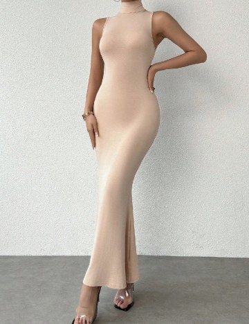 Rochie lunga SHEIN, crem