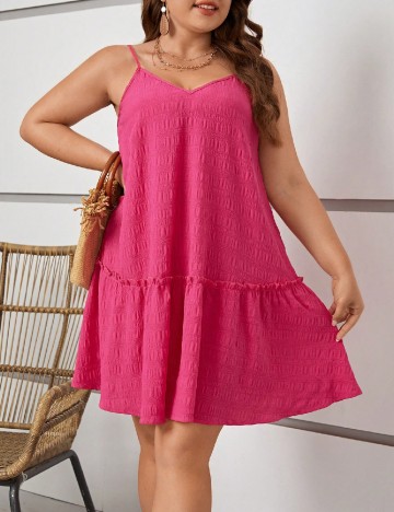 Rochie scurta SHEIN CURVE, roz