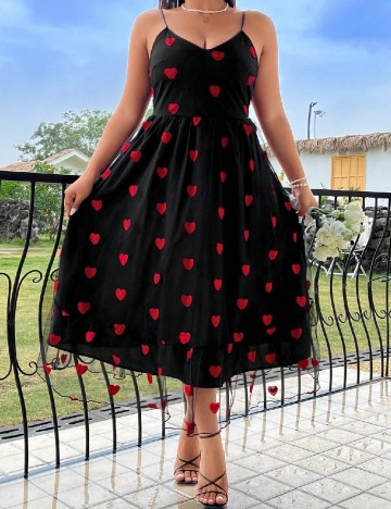 Rochie medie SHEIN CURVE, negru