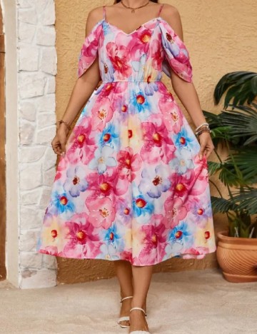 Rochie medie SHEIN CURVE, floral