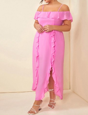 Rochie lunga SHEIN CURVE, roz