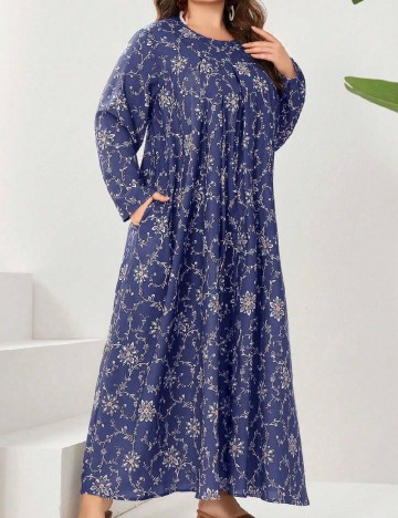 Rochie lunga SHEIN CURVE, albastru