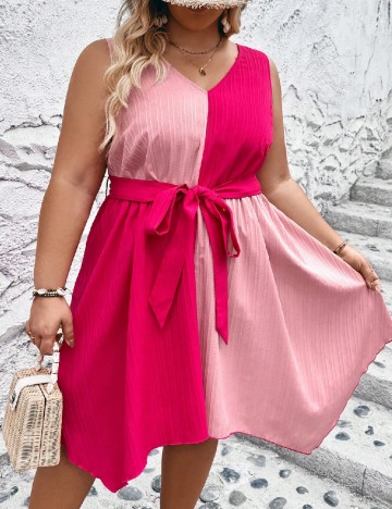 Rochie scurta SHEIN CURVE, roz