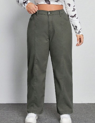 Blugi SHEIN CURVE, verde