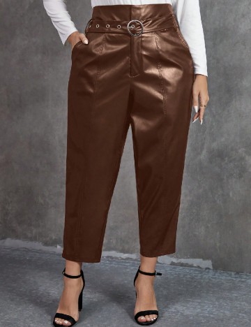 Pantaloni SHEIN CURVE, maro