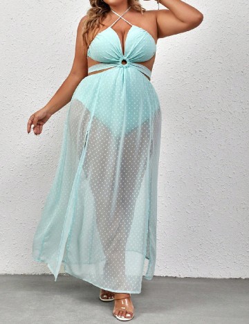 Rochie lunga SHEIN CURVE, albastru