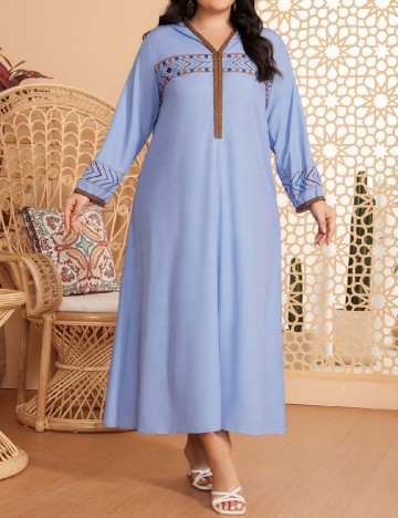 Rochie lunga SHEIN CURVE, albastru