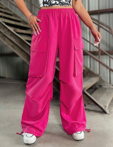 Pantaloni SHEIN CURVE, roz