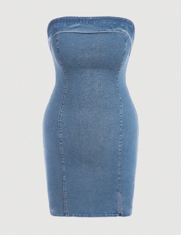 Rochie scurta SHEIN CURVE, albastru