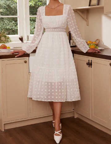 Rochie medie SHEIN, alb