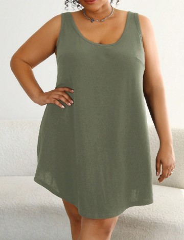 Rochie scurta SHEIN CURVE, verde
