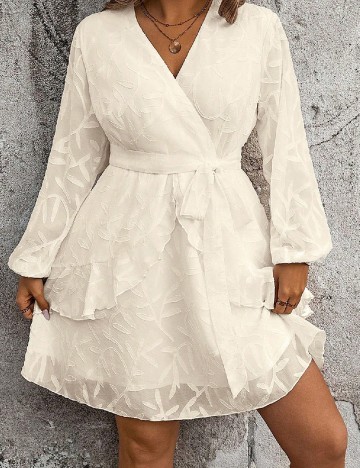 Rochie scurta SHEIN CURVE, ecru