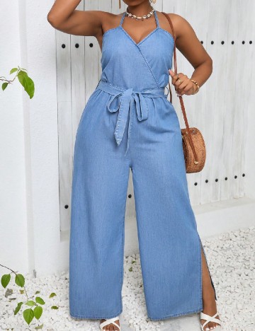 Salopeta SHEIN CURVE, albastru