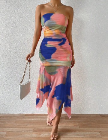 Rochie lunga SHEIN CURVE, mix culori