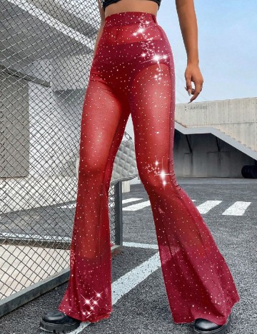 Pantaloni SHEIN, rosu