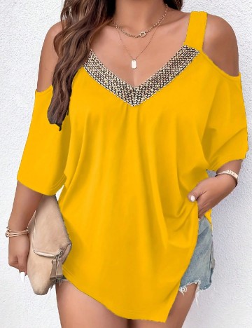 Bluza SHEIN CURVE, galben