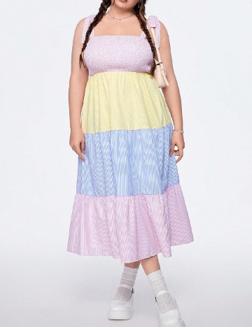 Rochie lunga SHEIN CURVE, mix culori