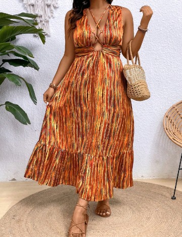 Rochie lunga SHEIN CURVE, mix culori